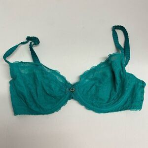CHANTELLE green floral lace underwire bra size34D